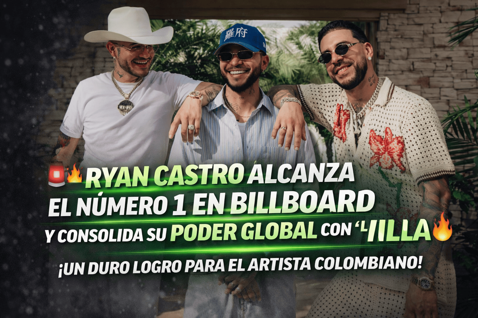 RYAN CASTRO ALCANZA EL NÚMERO 1 EN BILLBOARD