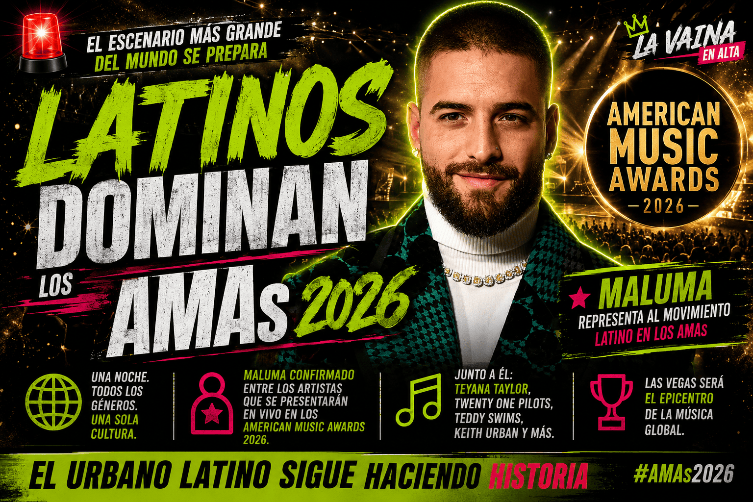 MALUMA LLEVA EL SONIDO LATINO AL ESCENARIO MÁS GRANDE DEL MUNDO