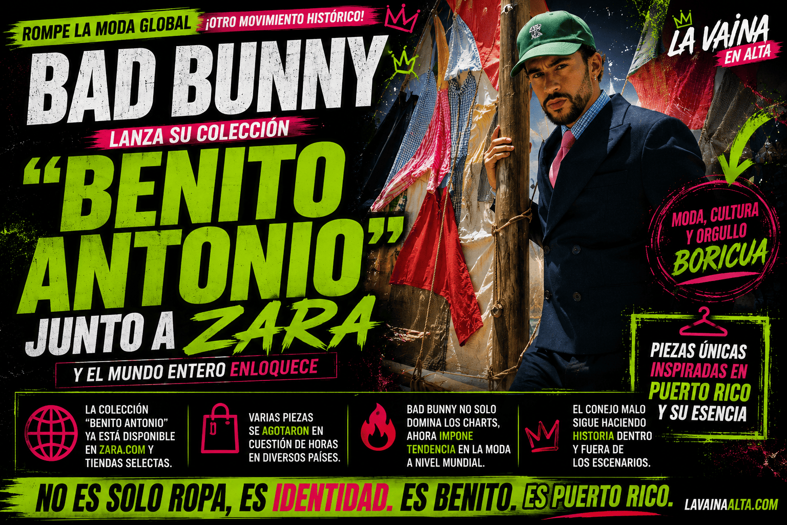 BAD BUNNY SACUDE LA MODA GLOBAL