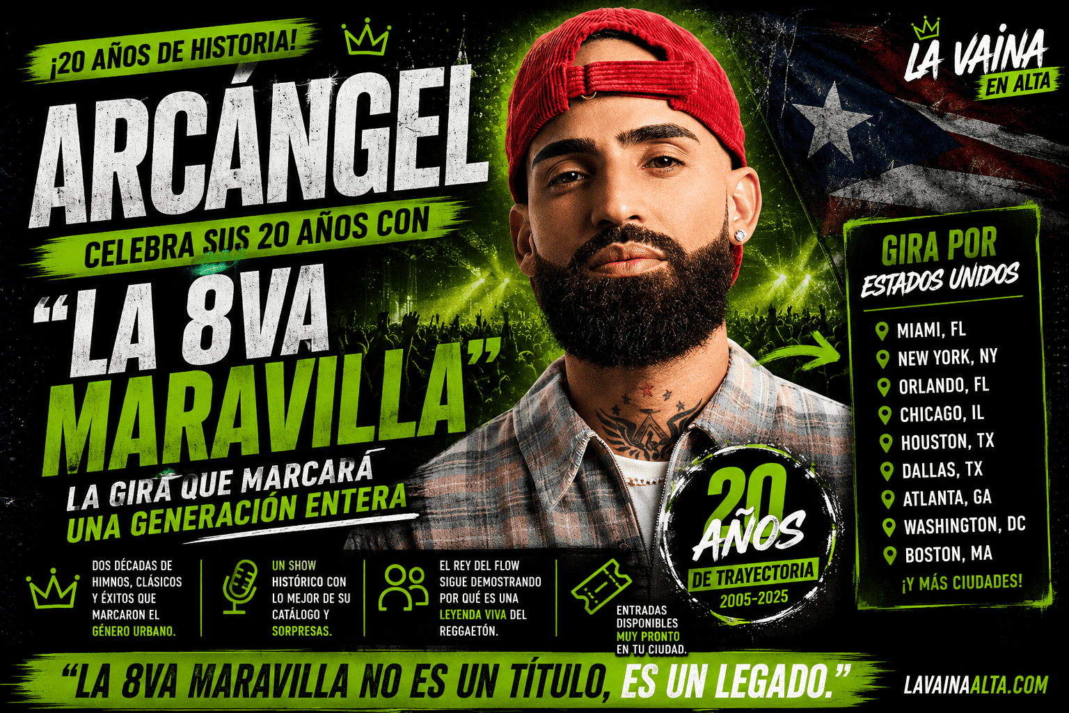 ARCÁNGEL CELEBRA 20 AÑOS DE CARRERA