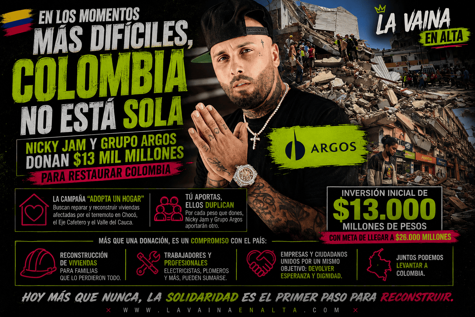 NICKY JAM Y GRUPO ARGOS